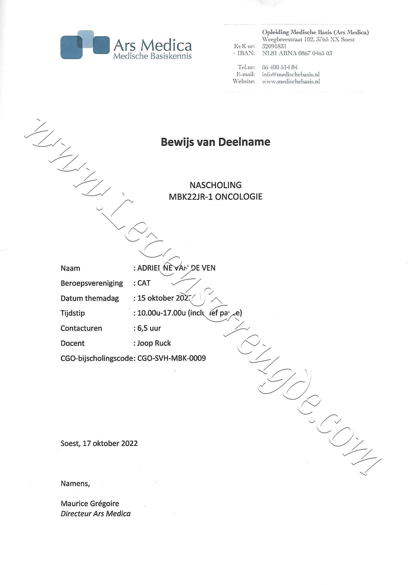 Nascholing Oncologie